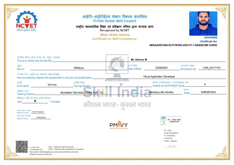 Cloud Application Certificate